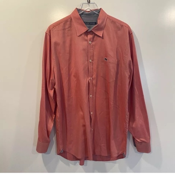 Nantucket Whaler Red Cotton Long Sleeve Oxford Shirt Mens XL (1067) - Picture 1 of 6